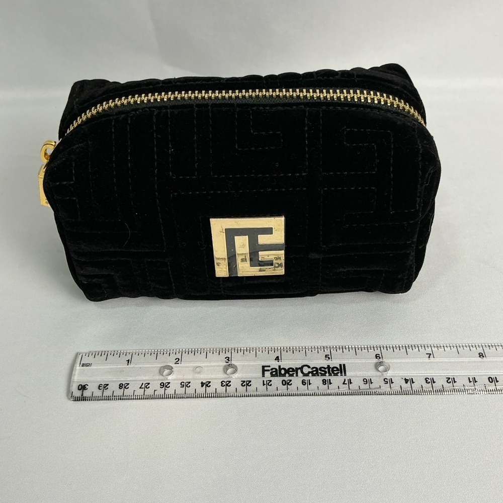 Balmain Black Velvet Travel Cosmetics Bag/Pouch New - Picture 5 of 10